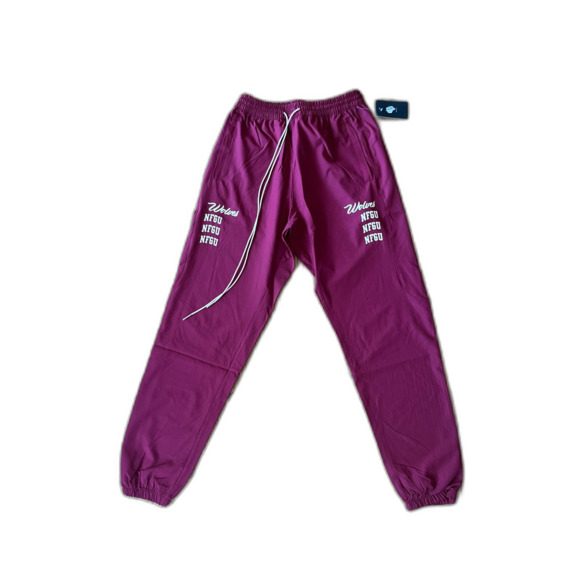 NWT Darc Sports Maroon Symbols Cropped Track Sweat Pants Mens Size Medium - Picture 2 of 11